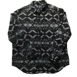 American Eagle Outfitters Aztec Long Sleeve Classic Fit Button Down Shirt SZ XL